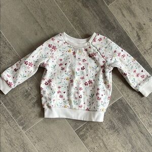 3/$20 Primark White and Pink Floral Sweatshirt